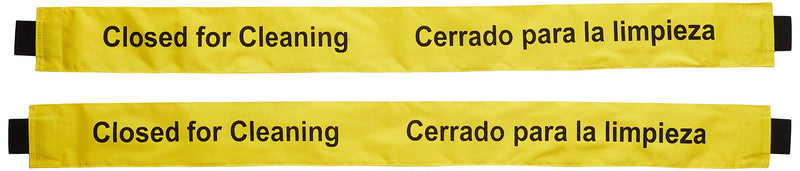 HAYLINS Restroom Closed for Cleaning Sign with Magnetic Ends (2 Pack) English & Spanish Nylon bathroom door signs 42"x 3.5"