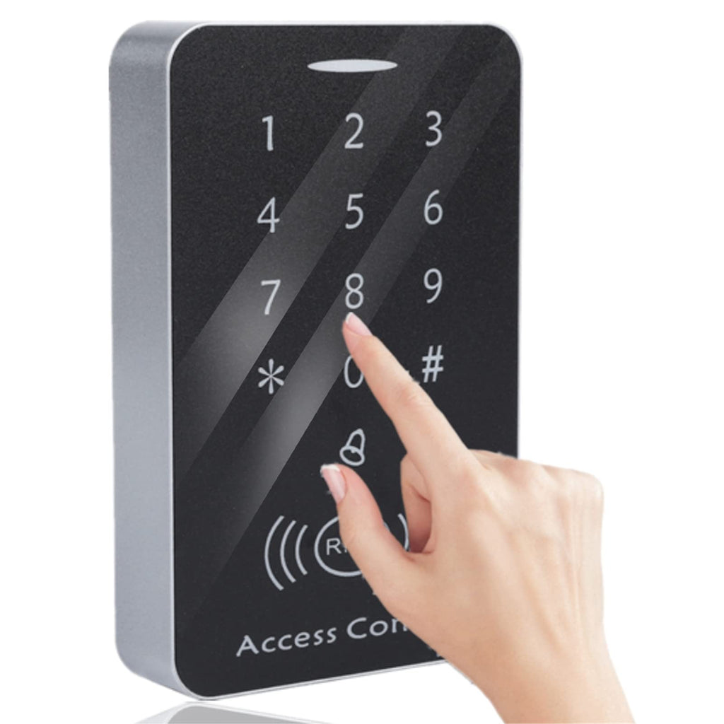 Sonew RFID Touch Metal Access Control Password Access Keypad Machine Controller with 10pcs ID Keyfobs