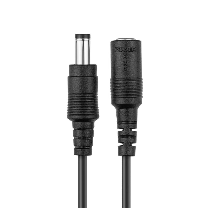 Amcrest Universal 12V DC Power Extension Cable (30ft) for Power Supply/Adapter/Outdoor Security Cameras, Compatible with All CCTV/IP Camera Brands, 5.5mm DC Plug, 30 Feet, Black (30FTEXTB-12V) 30FT Extension