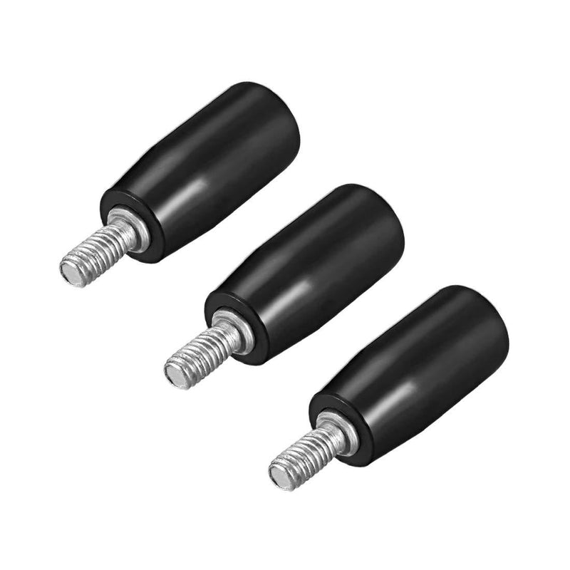 uxcell 3 Pcs Revolving Handwheel Machine Handle M6 Male Threaded Stem for Milling Machine M6 x32.4mm