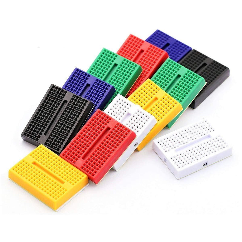 CenryKay 12PCS Mini Breadboard Kit 170 Points Mini Small Solderless Breadboard PCB Board Kit for Arduino Proto Shield(6 Colors 12PCS) 170 Points Breadboard