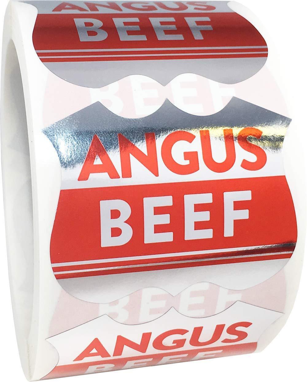 Angus Beef Grocery Store Food Labels 2 x 2 Inch 500 Total Adhesive Stickers