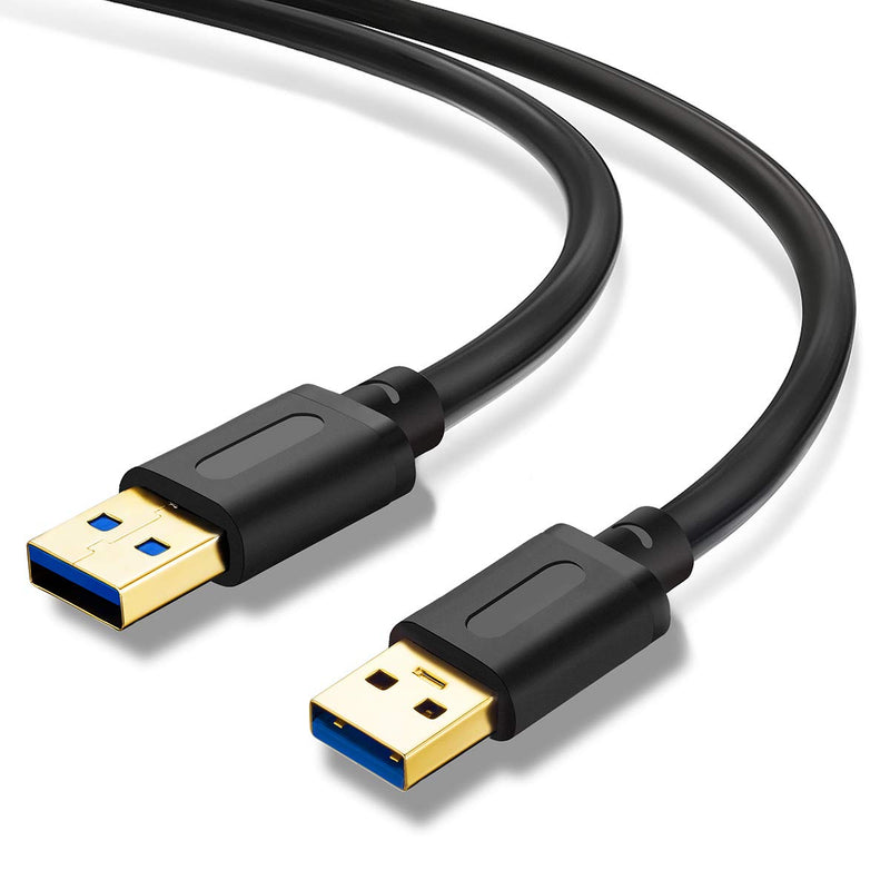 USB 3.0 A to A Male Cable 3Ft,USB to USB Cable USB Male to Male Cable USB Cord with Gold-Plated Connector for Hard Drive Enclosures, DVD Player, Laptop Cooler (3Ft/1M) 3 Ft