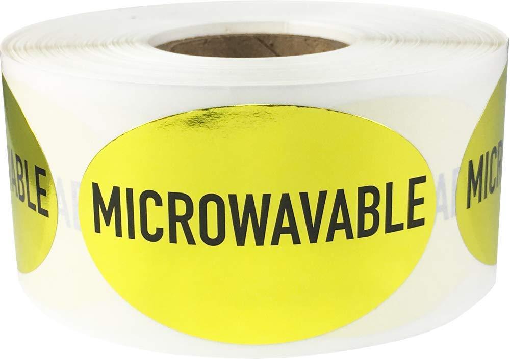 Microwavable Grocery Store Food Labels 1.25 x 2 Inch 500 Total Adhesive Stickers