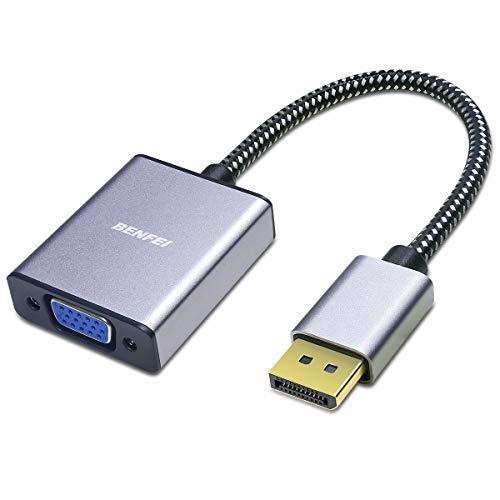 DisplayPort to VGA, Benfei DisplayPort to VGA Adapter Male to Female Gold-Plated Cord