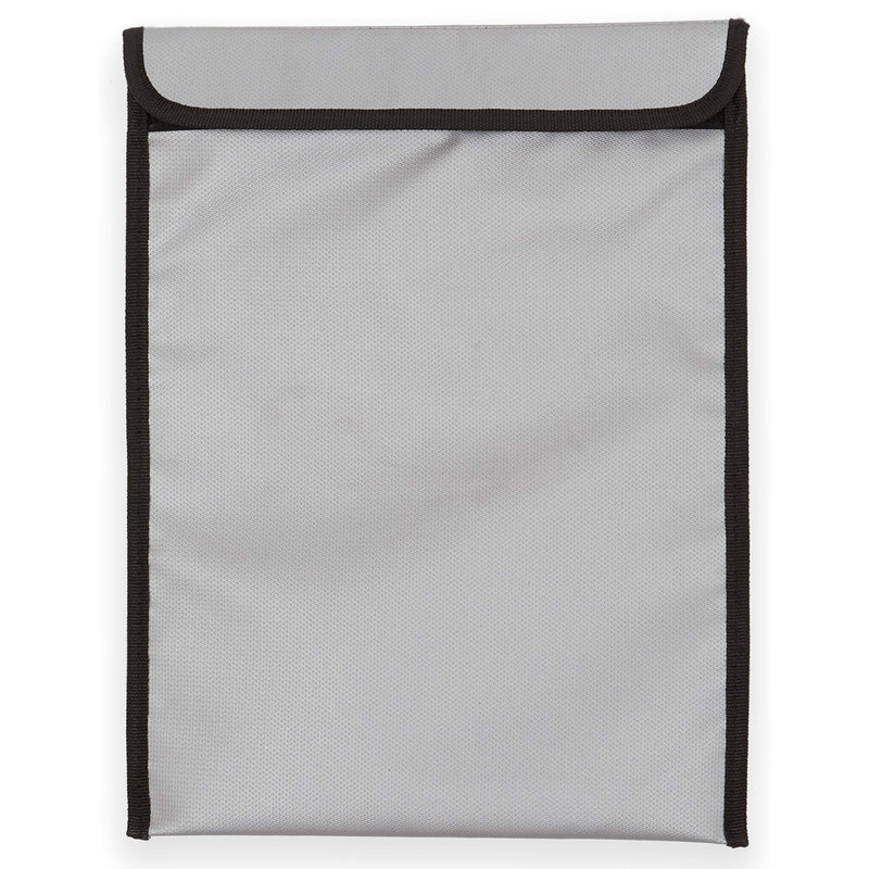 Cosmo Supply - Fireproof Document Bag - Fireproof Bag for Cash - Fire Proof Water Proof Document Storage - Fireproof Money Bag - Waterproof Document Holder Flat Non Gusseted Sliver