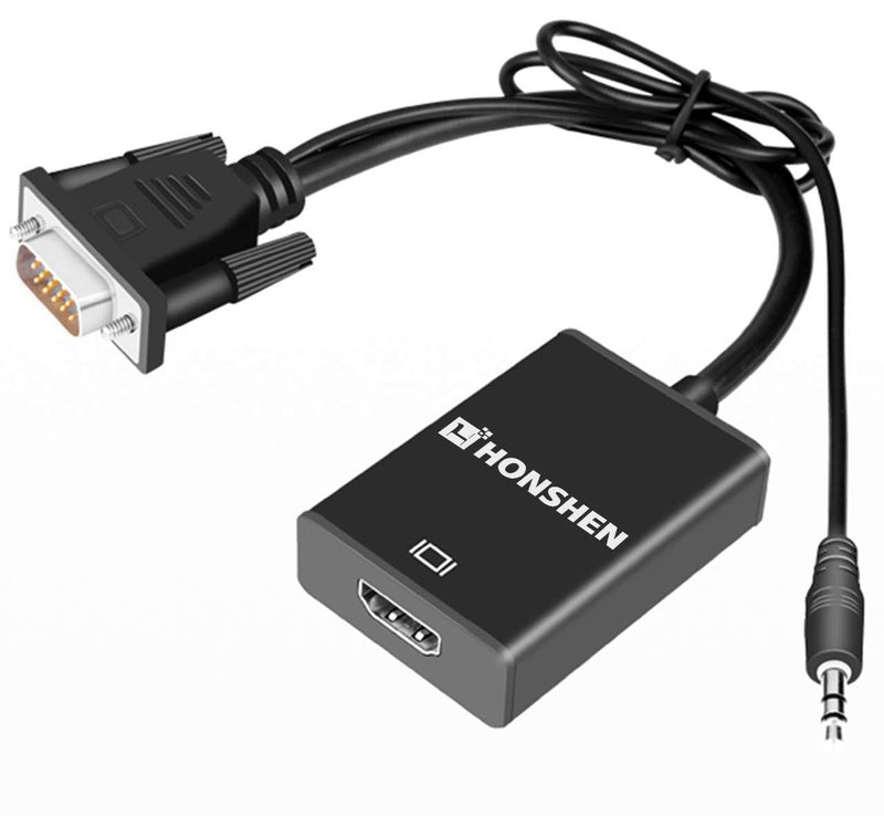 VGA to HDMI Adapter Converter with Audio Supports 1080P VGA Male to HDMI Female Audio Video Cable Converter for Connecting PC, Laptop to HDTV, Displays,Monitor VGA TO HDMI Adapters