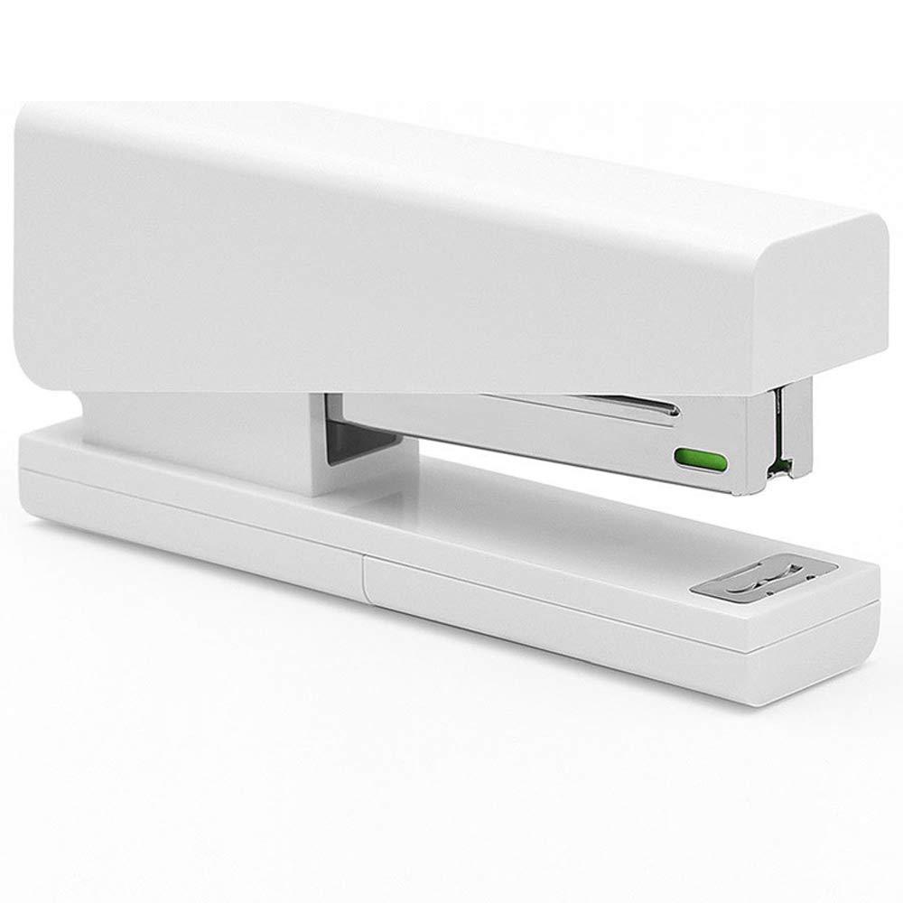 Stapler, Desktop Stapler, Classic Office Stapler, 20 Sheets Capacity White Stapler Set with Storage Free 100 pcs Staples