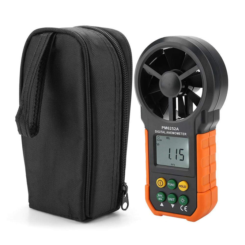 PEAKMETER PM6252A Digital Anemometer,Portable High Precision Handheld Wind Speed Meter Gauge Air Volume Measuring Meter for Weather Data Collection and Windsurfing Kite Flying Sailing