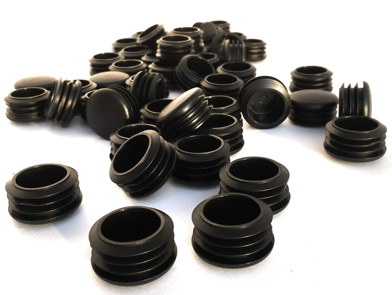 50 Pack 1 1/4 Inch Round Plastic Plug, Pipe Tubing End Cap, Round Plastic Tubing Plug, Durable Chair Glide, 14-20 Gauge (50, 14-20 Gauge) by EZENDS 50 14/20 Gauge