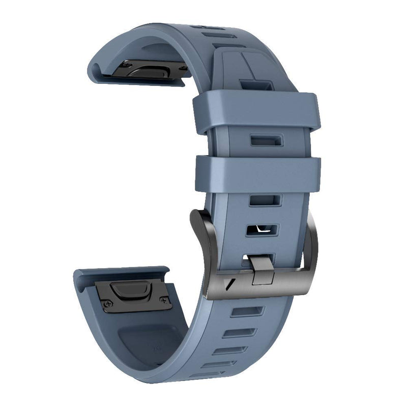NotoCity Compatible Garmin Fenix 5X Plus/Fenix 7X Bands Sport Silicone Replacement Watch Strap for Garmin Fenix 5X/Fenix 5X Plus/Fenix 3/Fenix 3 HR (Slate) Slate