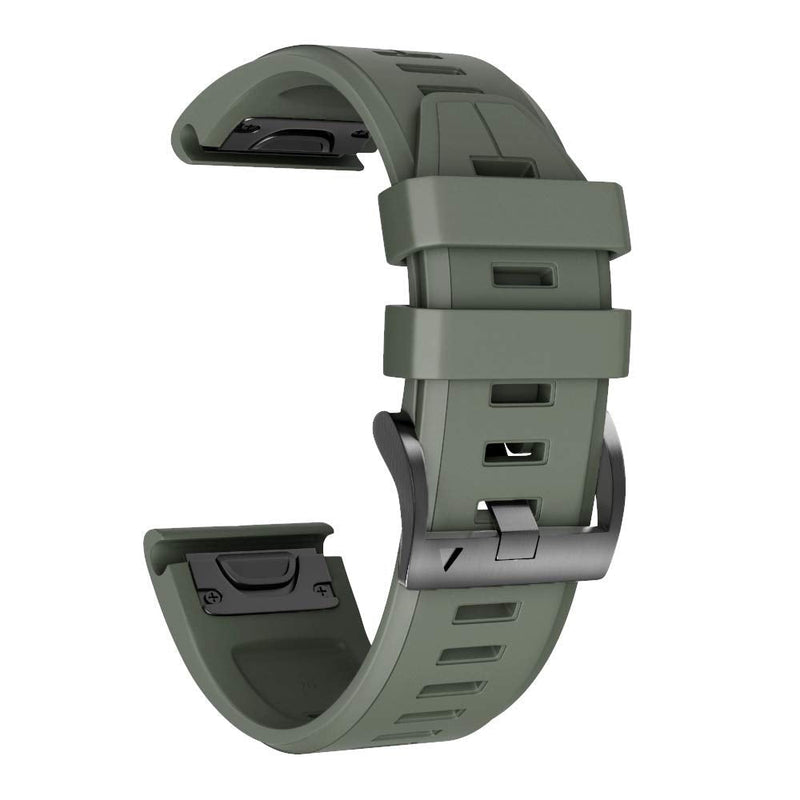 NotoCity Compatible Fenix 5X Plus Bands Fenix 7X Sport Silicone Replacement Watch Strap for Fenix 5X/Fenix 5X Plus/Fenix 3/Fenix 3 HR(Army Green) Army Green
