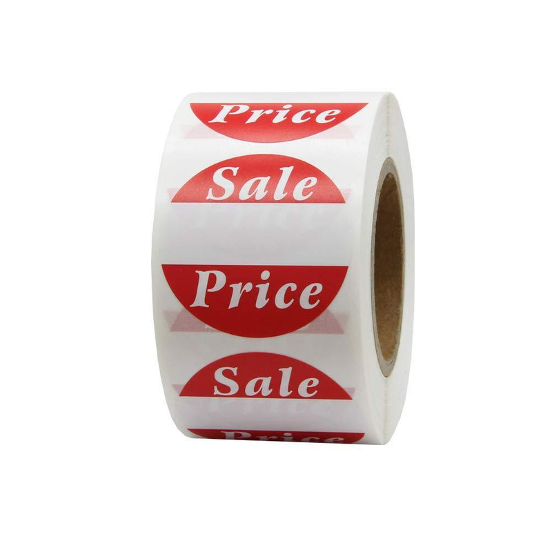 Hcode 1.5" Round Red Price Labels 38MM Permanent Adhensive Paper Stickers Total 500 Labels Per Roll