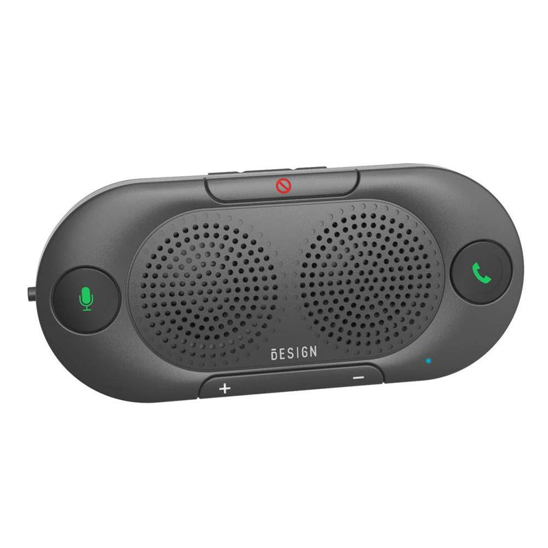 BESIGN BK06 Bluetooth 5.0 in Car Speakerphone with Visor Clip, Wireless Car Kit for Handsfree Talking, Motion Auto on, Siri Google Assistant Support Metal Grey