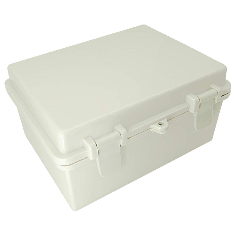 LMiEtool Junction Box, ABS Plastic, IP65 Waterproof Dustproof Universal Electrical Enclosure, Hinged Shell Outdoor and Indoor Usage Project Box, 8.7"x 6.7" x 4.3"(220x170x110mm), Grey 8.7" x 6.7" x 4.3"