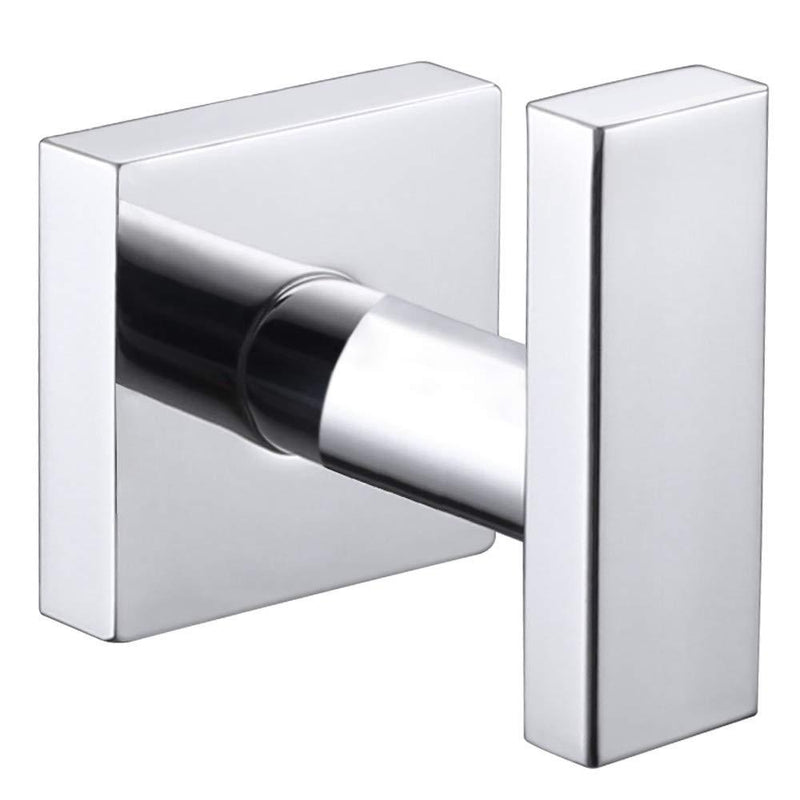 Bathroom Towel Hook, Angle Simple SUS304 Stainless Steel Bath Towel Holder, Heavy Duty Garage Wall Hook, Single Robe Coat Hook Polished Chrome