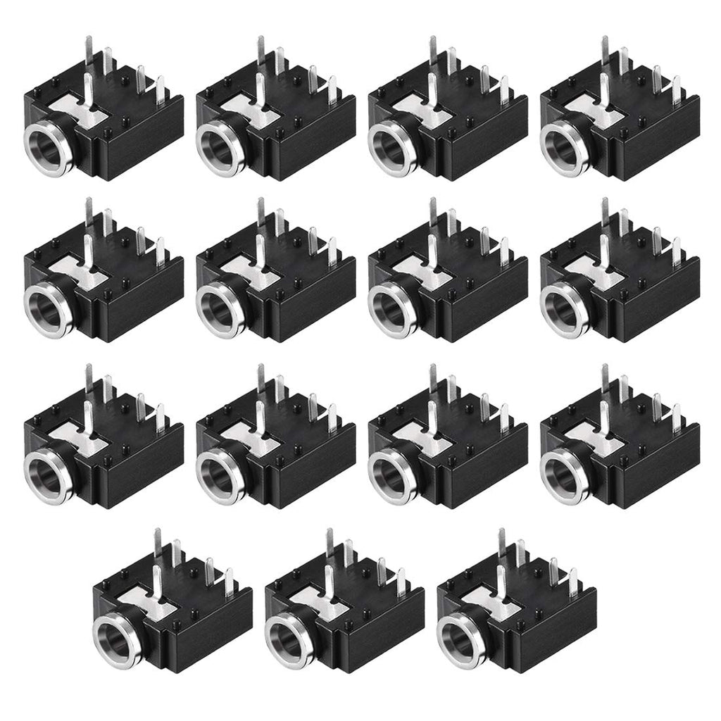 uxcell 3.5 mm Audio Jack Connector PCB Mount Female Socket 5 Pin PJ-307 15pcs