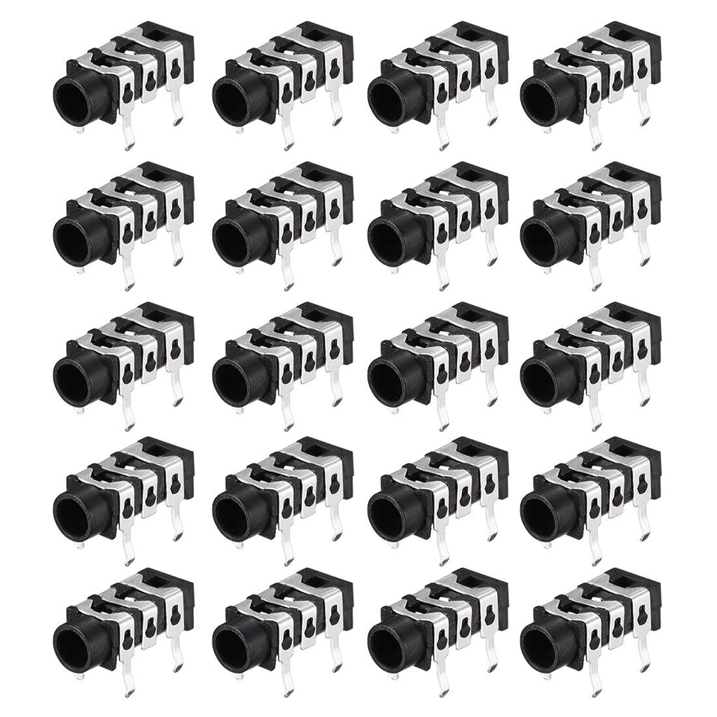 uxcell 3.5 mm Audio Jack Connector PCB Mount Female Socket 5 Pin PJ-313 20pcs