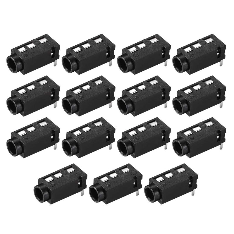 uxcell 3.5 mm Audio Jack Connector PCB Mount Female Socket 4 Pin PJ-320A 15pcs