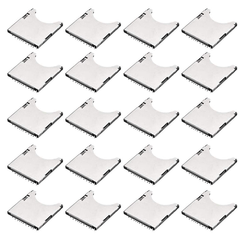 uxcell SD Memory Card Socket Holder Spring Loaded Push Type 10 Pin 20pcs