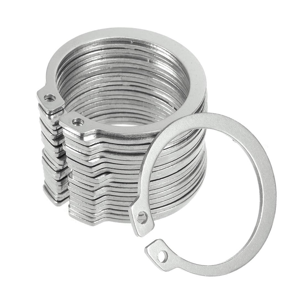 uxcell 41mm External Circlips C-Clip Retaining Shaft Snap Rings 304 Stainless Steel 20pcs