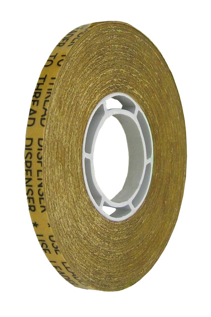 ALLTAPESDEPOT, ATG-7502 REVERSE WOUND ADHESIVE TRASFER TAPES GENERAL PORPUSE, ACID FREE GOLD LINER, 3/8" X 36 YD PACK 1 3/8" X36 YD (PACK OF 1)