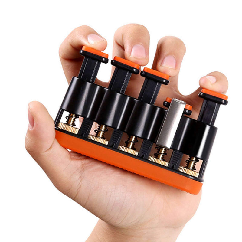DILIMI Finger Strengthener,Guitar Beginner Exercier,Finger Trainer,Hand Grip Strength Trainer for Athletes,Musicians & Physical Therapy Orange