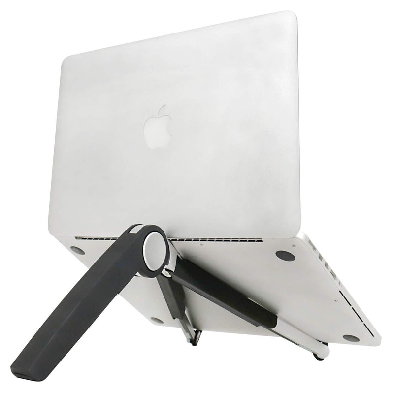 Laptop Stand Adjustable Portable Tablet Holder,Cooling Portable Ventilated Stand,Multifunction Folding Bracket,Ergonomic Desktop Stand Fits Notebooks from 10"-17" and All Tablets Black Conventional-2