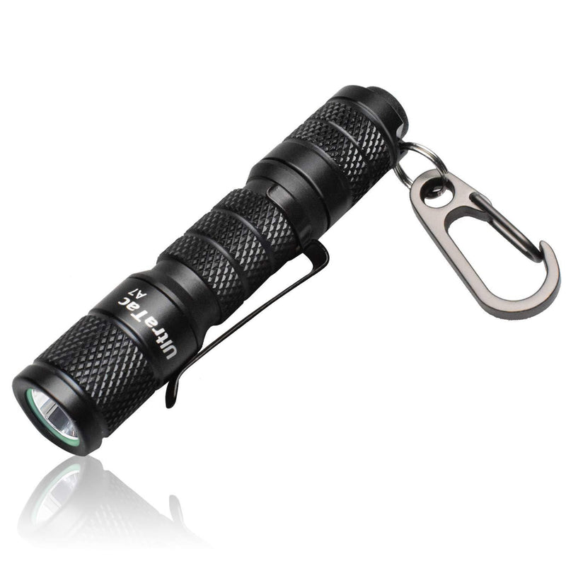AIDIER A7 EDC Keychain LED Flashlight, Ultra Compact Bright 180lm with Bright LED AAA Battery IPX7 Waterproof Tail Switch Flashlights for Camping, Hiking, Outdoor Activity and Emergency Lighting A7 1-Pack