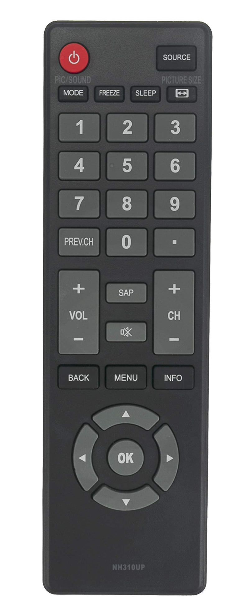 AULCMEET NH310UP Replacement Remote Control Compatible with Emerson LCD LED TV 32FNT004 NH303UD NH301UD NH401UD NH400UD NH305UD