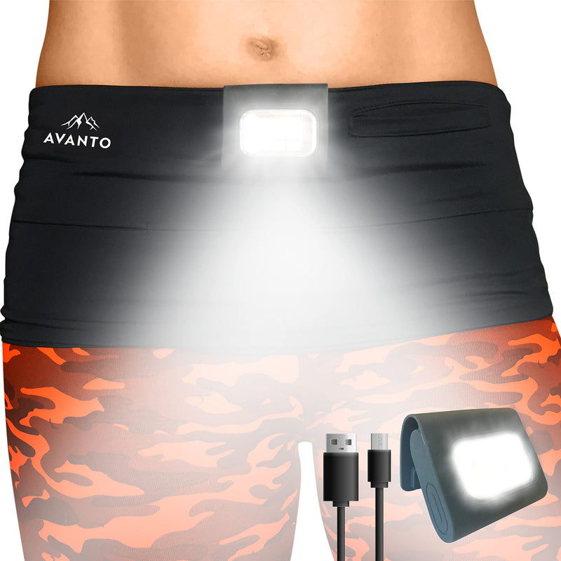 AVANTO Clip On Running Light Original Classic, Addon to Reflective Running Gear for Runners, USB Rechargeable LED Light, Small and Lighweight, Running Lights for Runners and Joggers 1 pack