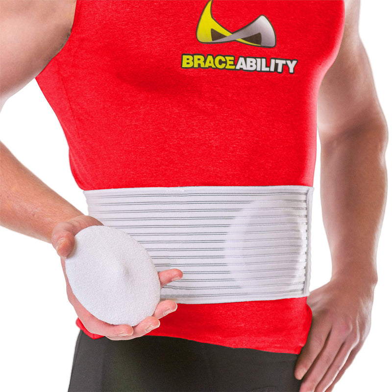 BraceAbility Hernia Belt for Men & Women | Stomach Truss Binder with Compression Support Pad for Abdominal, Umbilical, Navel & Belly Button Hernias - L/XL (New & Improved) Fits 40"-60" Large/X-Large (Pack of 1)