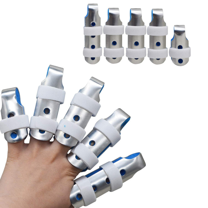 5 Pieces Trigger Finger, Mallet Finger Splints, Finger Support, Finger Protection Support for Finger Arthritis, Trigger Finger and Finger Joint Pain 5 Piece