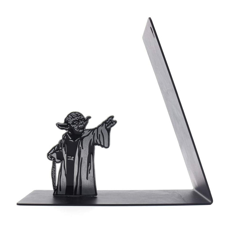 Premium Heavy-Duty Metal Bookend - Black L-Shaped Bookend Supports on Office Desk, Creative Gift for Dad and Lover (Master) Master