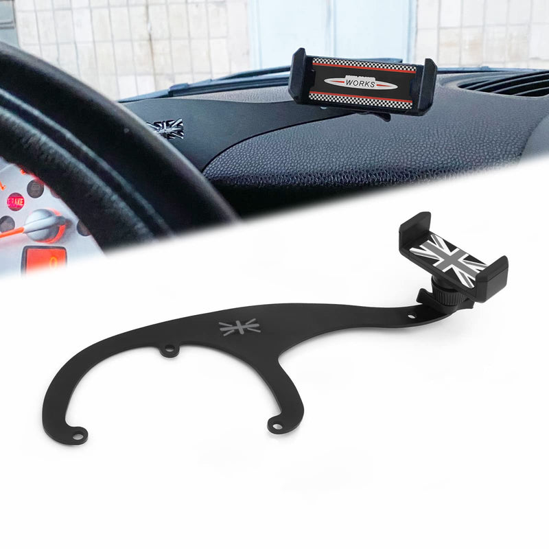 Phone Mount Cell Phone Cup Holder with 360° Rotatable Car Cradle for Cooper R55 R56 Smartphone Support Basket R55 R56 LEFT DRIVE GREY
