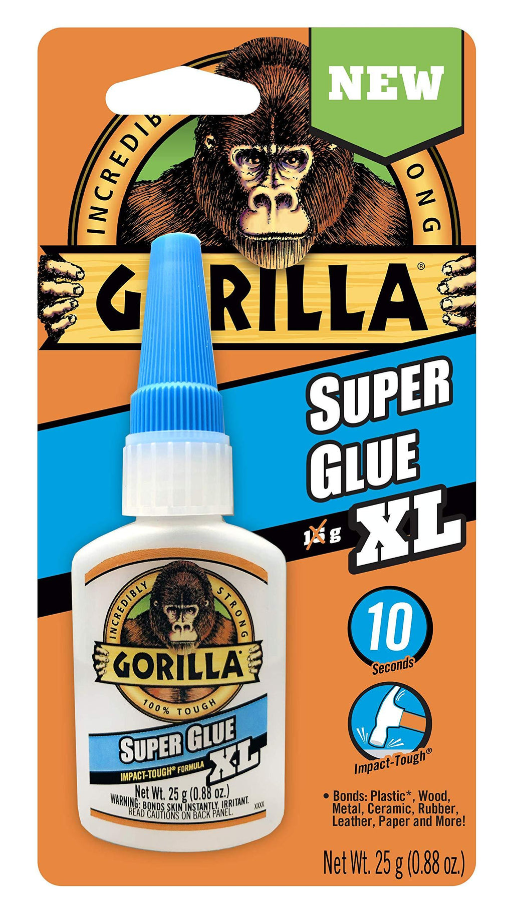 Gorilla Super Glue XL, 25 Gram, 25 Gram, Clear, (Pack of 1) 1 - Pack