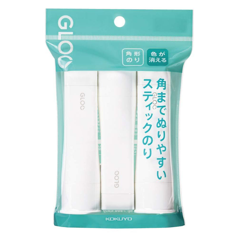 Kokuyo Square Stick Glue (Gloo) M-Size 3 Sticks (Disappearing)