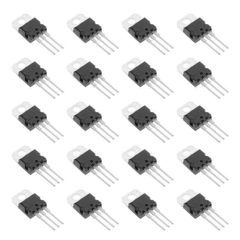Bridgold 20pcs TIP120 TO-220 NPN Darlington Bipolar Power Transistor, 5A 60V HFE:1000, 3-Pin