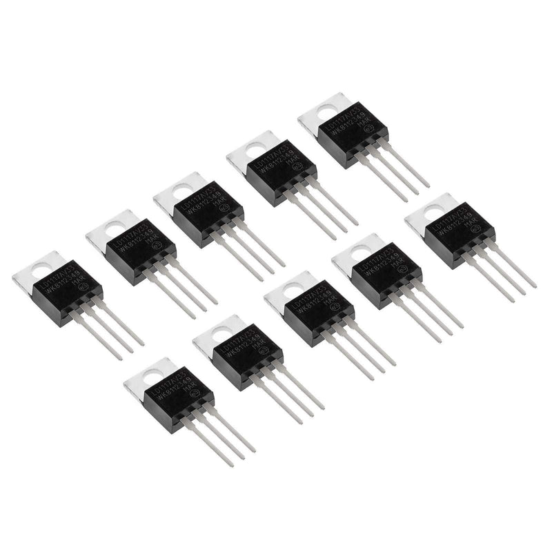 Bridgold 10pcs LD1117V33 LD111 LD33V Linear Voltage Regulator 950mA 3.3V TO-220,3-Pin