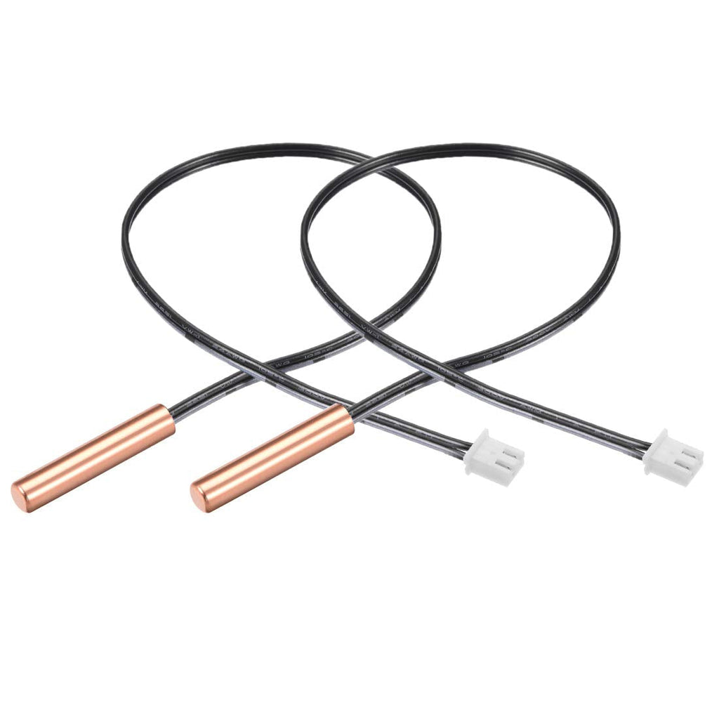 uxcell 2 Pcs 5K NTC Thermistor Probe 15.7 Inch Copper Sensitive Temperature Temp Sensor for Air Conditioner