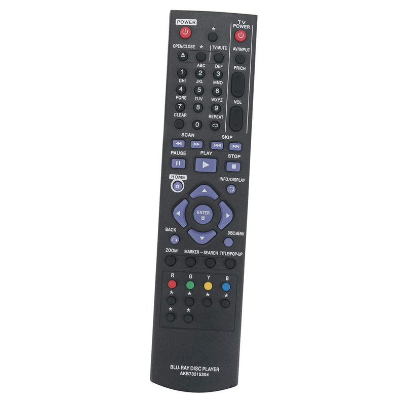 AKB73215304 Replacement Remote Control fit for LG Bluray Disc Player BD630 BD640 BD651DN BD651N BD640C
