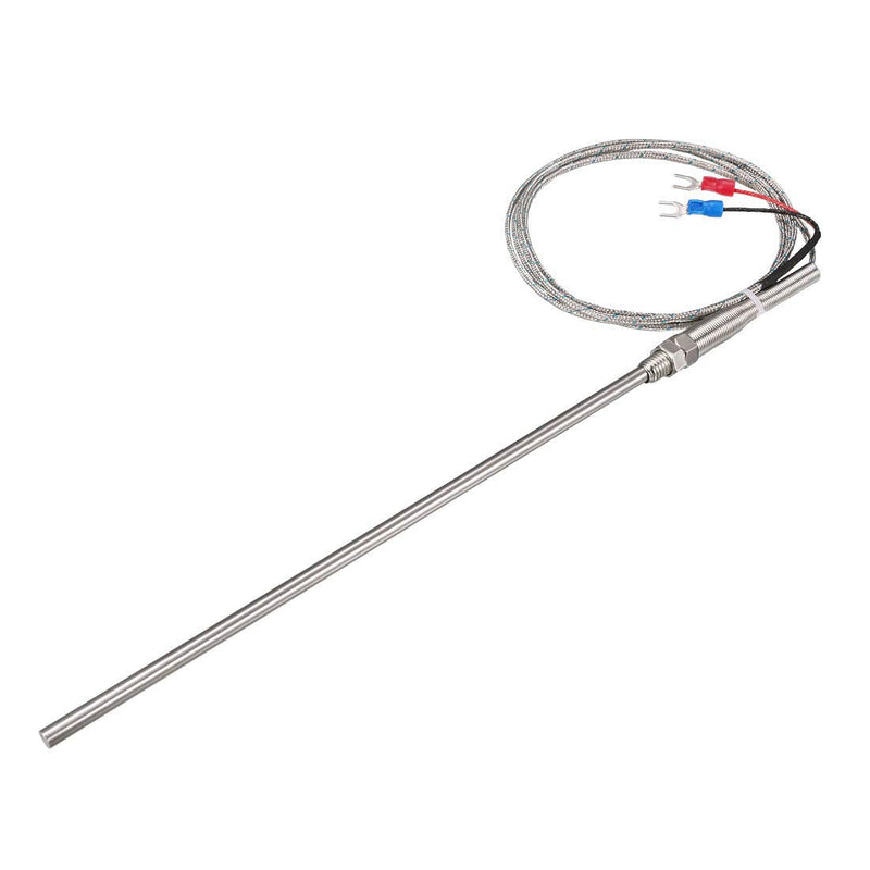 uxcell K Type Thermocouple M8 5x200mm Temperature Probe Sensor(0 to 600C) 5ft