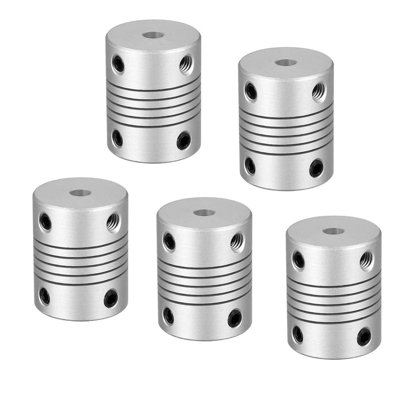 RANIT 5Pcs Shaft Coupling Flexible Coupler Motor Connector Joint 5mm to 8mm L25 x D19 5mm to 8mm,L25xD19