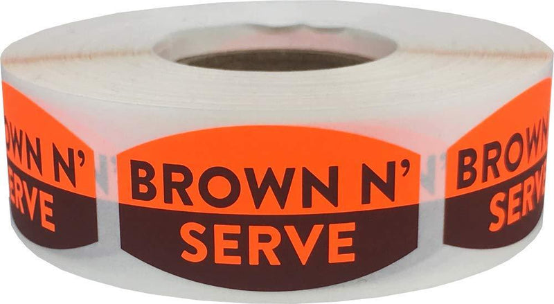 Brown n' Serve Grocery Store Food Labels .75 x 1.375 Inch 500 Total Adhesive Stickers