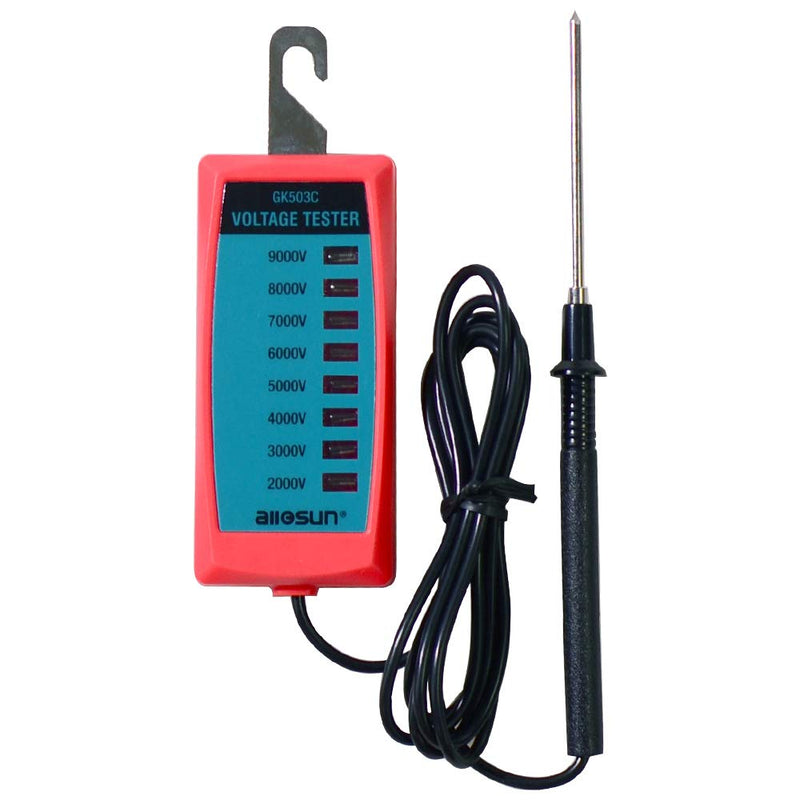 ALLOSUN GK503C NEON Fence Electric Voltage Tester Max 9000V, red GK503C 2000-9000V