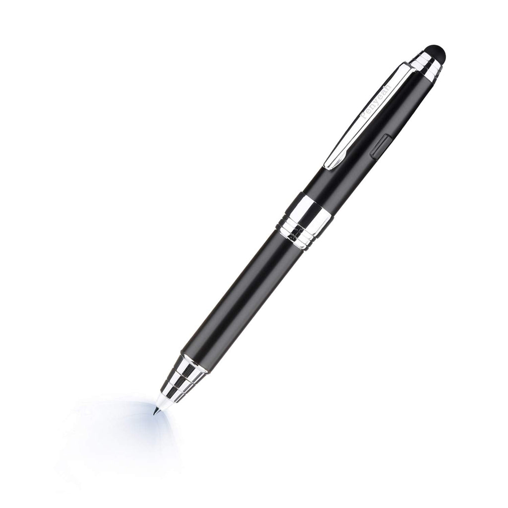 Penyeah LED Flashlight Pen, Pen Light with Stylus Pen Tip Multi-Function Capacitive Touch Screen Pen - Helpful for Touching Reading or Writing - P9 White Light