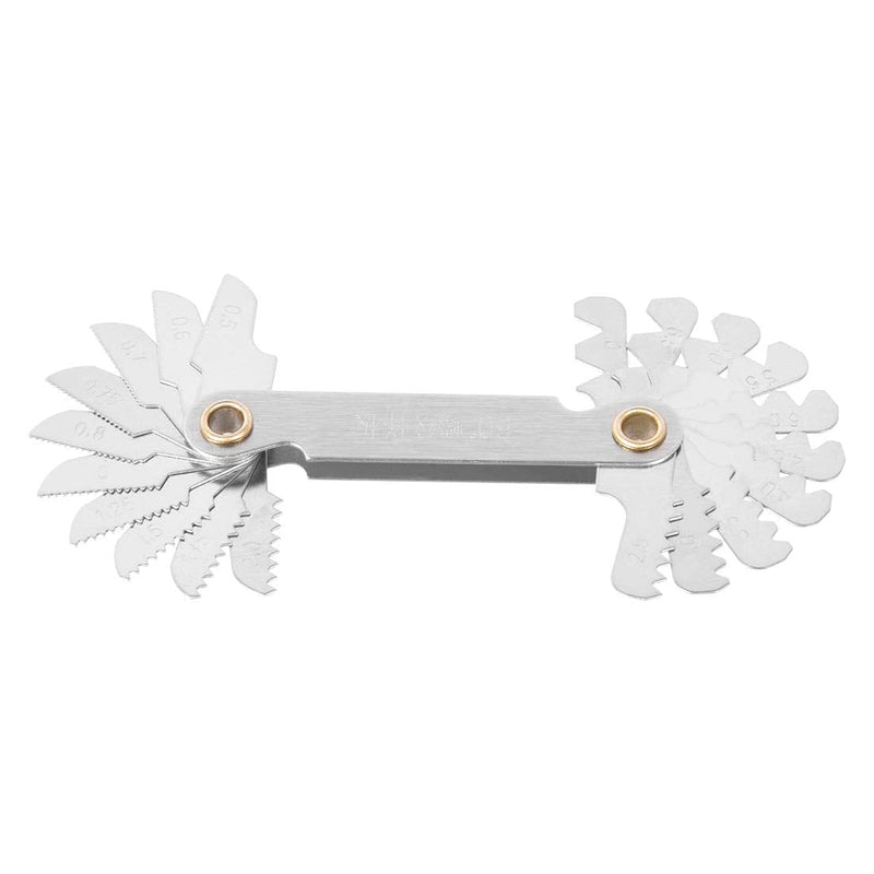 uxcell Screw Thread Pitch Cutting Gauge Tool Metric 60 Degree 0.5-7.0mm Stainless Steel