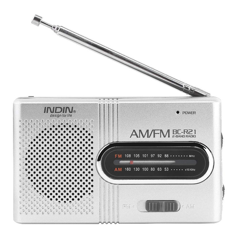 Portable Pocket AM/FM Radio Receiver, Built-in Speaker and Standard Earphones Jack, World Universal FM 88-108MHz AM 530-1600 KHz Music Player with Telescopic Antenna