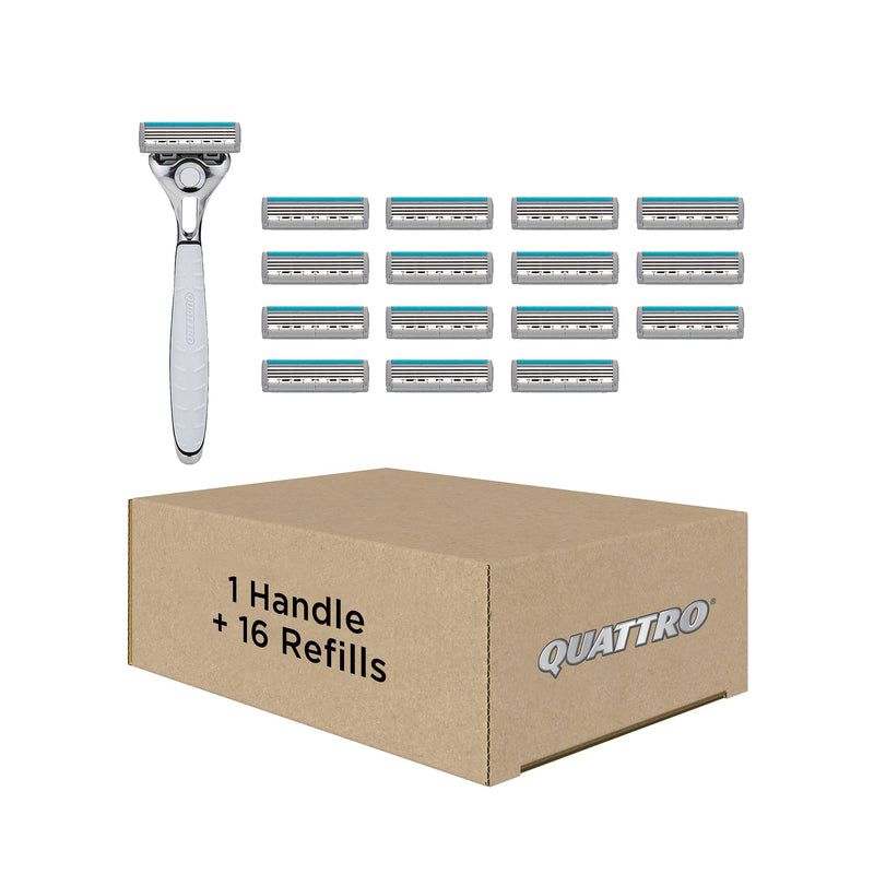 Schick Quattro Titanium for Men With 1 Razor and 16 Razor Blades Refills