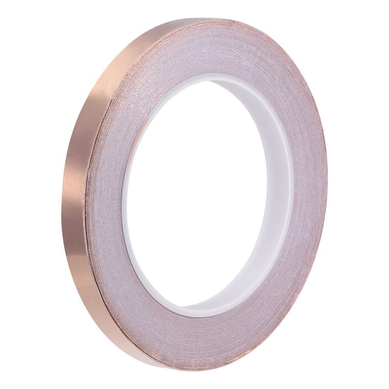 uxcell Single-sided Conductive Tape Copper Foil Tape 10mm x 30m(98ft) for EMI Shielding, Stained Glass, Electrical Repairs